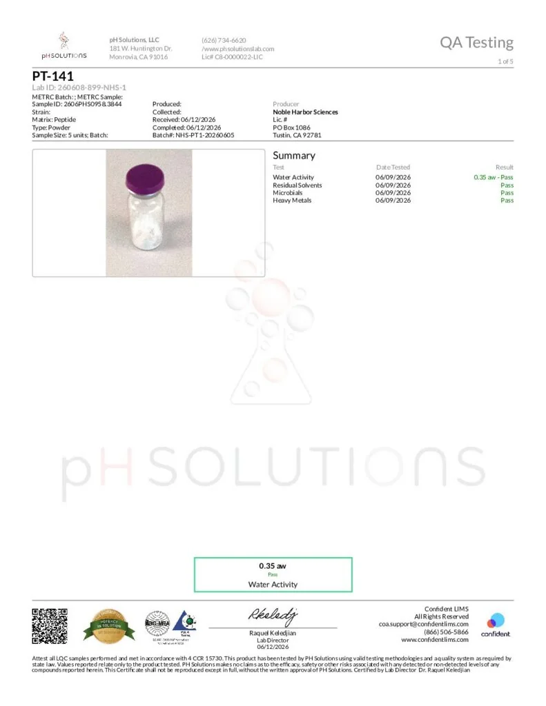 2606PHS0958.3844 – Noble Harbor Sciences – PT-141