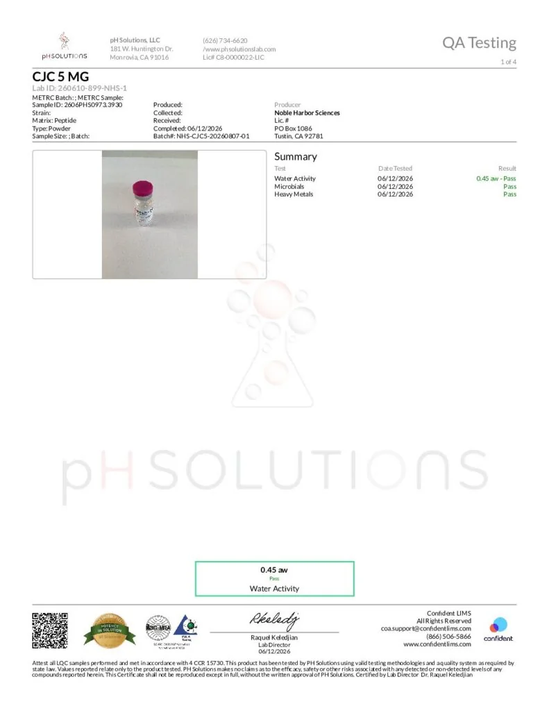 2606PHS0973.3930 – Noble Harbor Sciences – CJC 5 MG