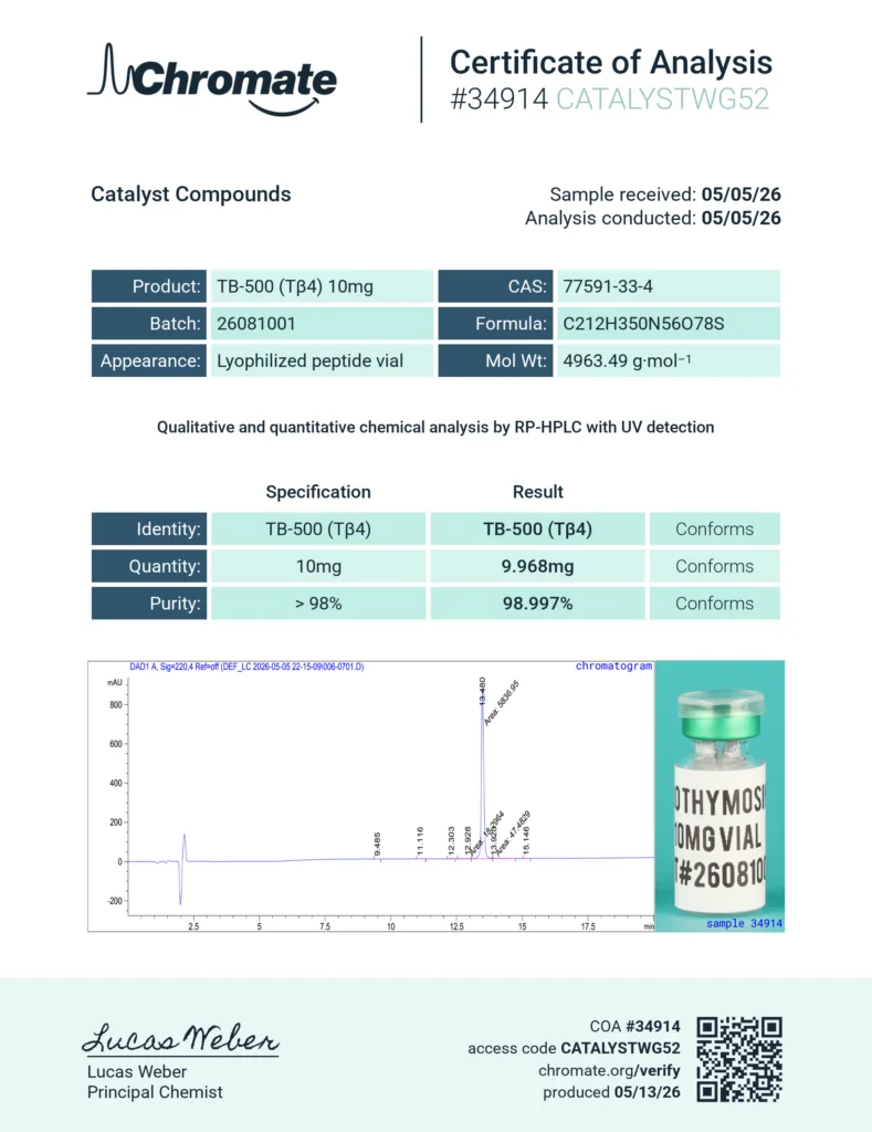 TB-500 10mg (Batch 26081001)